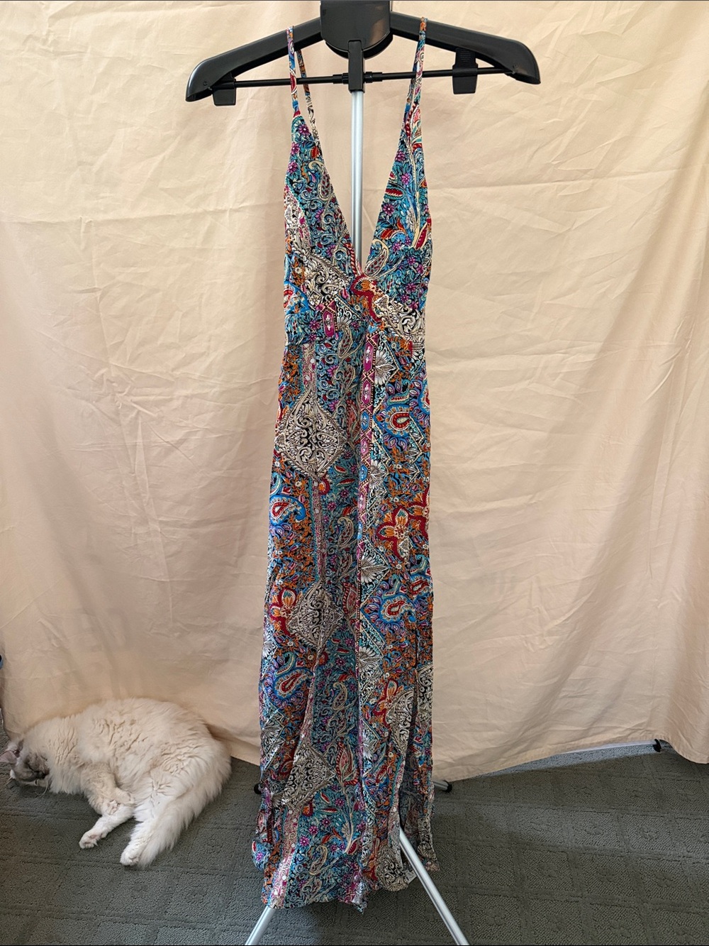 Cupshe Multicolor Paisley V-Neck Maxi Dress